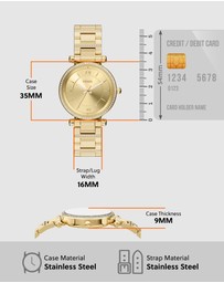 Fossil - Carlie Gold Tone Analogue Watch