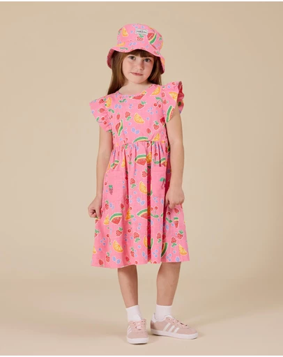 Goldie + Ace - Fruit Salad Lyla Dress - ICONIC EXCLUSIVE - Babies-Kids