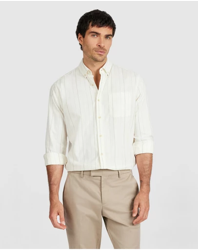 Tarocash - Stripe Oxford Easy Care Shirt
