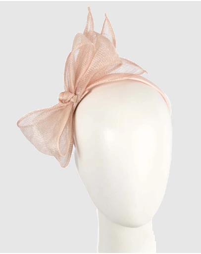 Max Alexander - Blush Sinamay Bow Fascinator