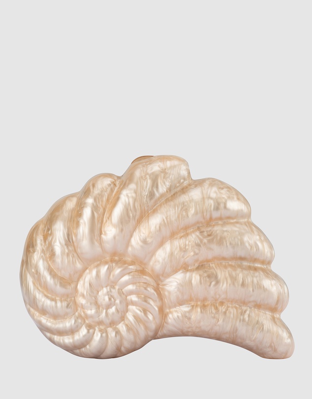 Olga Berg - Indi Acrylic Shell Clutch
