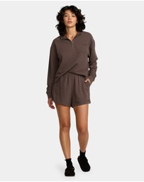 RVCA - Womens Glory Waffle Elastic Waist Shorts