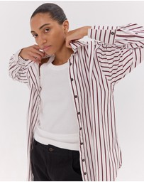 Cloth & Co. - The Dropped Yoke Shirt | Mahogany & White