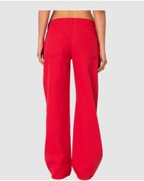 EDIKTED - Mud Wash Low Rise Slouchy Jeans