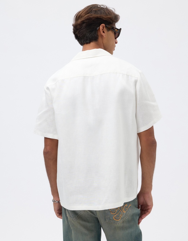 AERE - Embroidery Detail Linen Shirt
