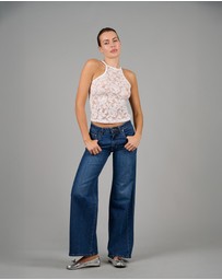 Love and Nostalgia - The Good Girl Super Racer Back - White