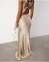Six Stories - Twist Back Satin Bridesmaid Dress