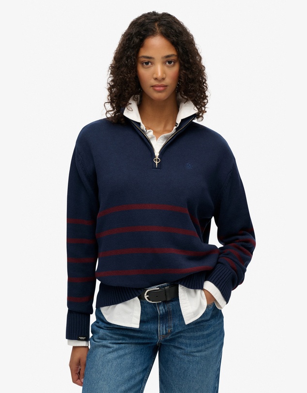 Superdry - Cotton Half Zip Knit