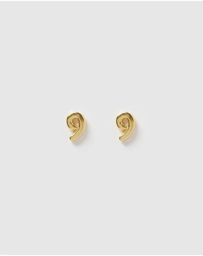 Izoa - Number 9 Stud Earrings
