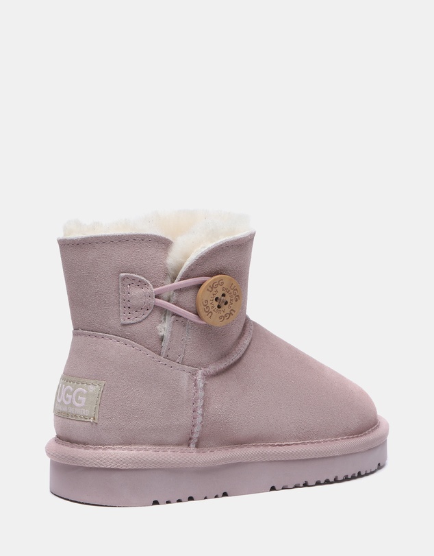 EVERAU - Australian Shepherd Ugg Nolan Kids Mini Button Cow Suede Upper UGG Boots