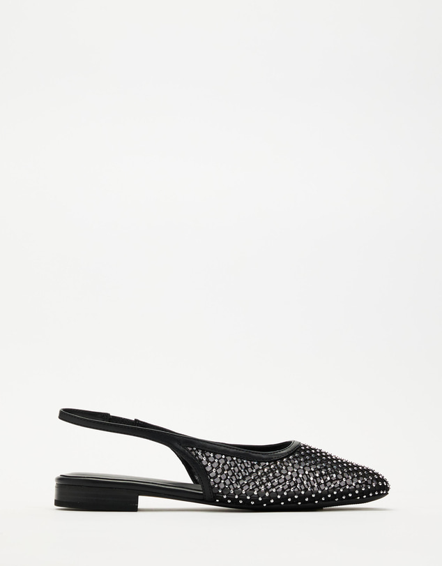 Dazie - Florence Mesh Diamante Flats