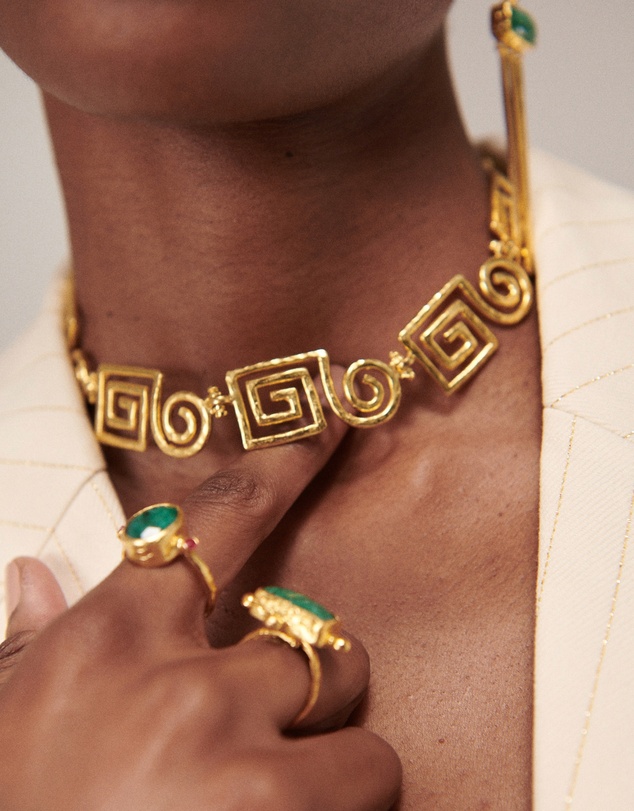 Ottoman Hands - Megara Geometric Spiral Necklace