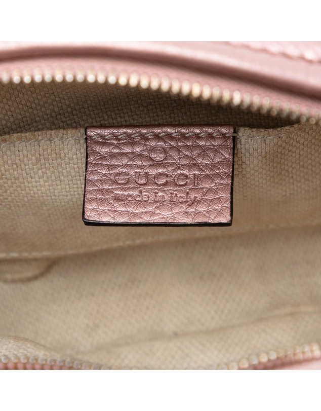 Pre-Loved by Azura Reborn - Pre-Loved Mini Metallic Pebbled Calfskin Soho Chain Crossbody