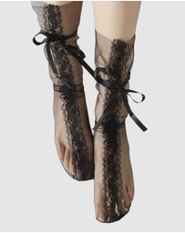 High Heel Jungle - Lace Wrap Tulle Socks