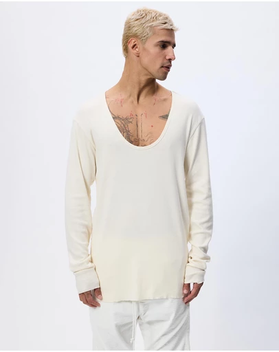 Surrounded By Ghosts - The Aradite Slim Rib Knit Long Sleeve T-Shirt