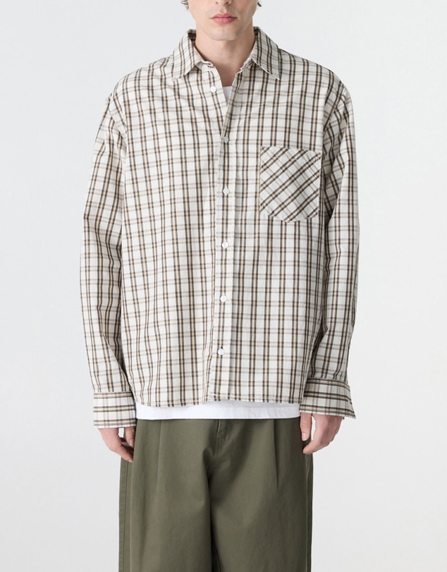 Bassike - Boxy Check Shirt