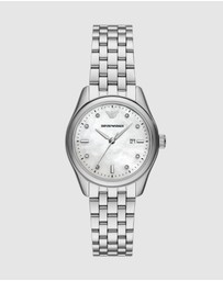 Emporio Armani - Silver Tone Analogue Watch