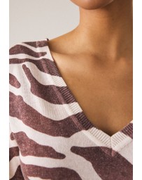 NEXT - V-Neck Gem Button Linen T-Shirt