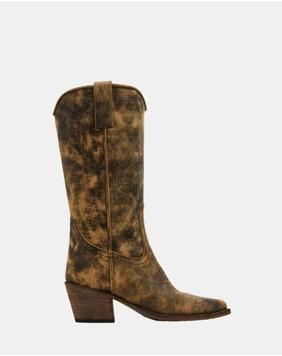 Steve Madden - Albany Brown Distressed Boots