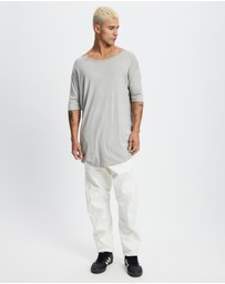 Surrounded By Ghosts - The Muscovite Relaxed Cotton Rib Long Tail T-Shirt