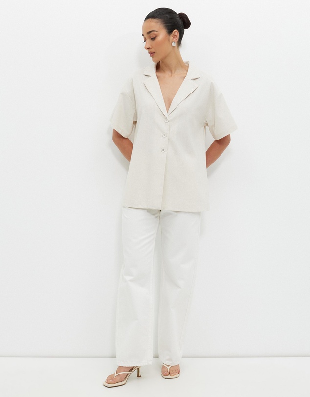 Calli - Karina Oversized Collared Shirt