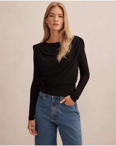 Forever New - Estelle Bubble Waist Long Sleeves Top
