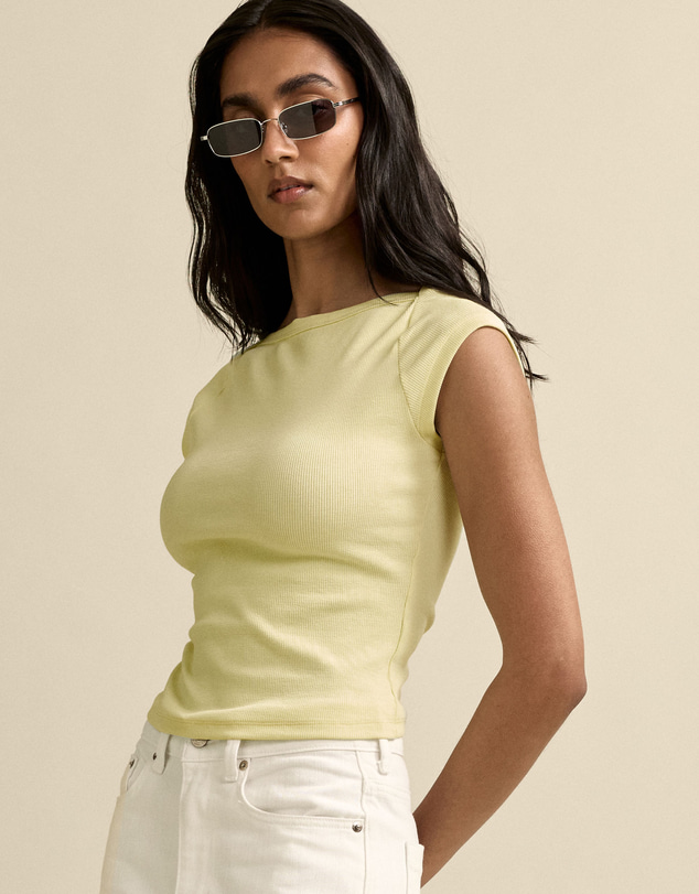 MVN - Ribbed Boatneck Top