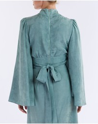 Amelius - Loren Linen Jacquard High Neck Blouse