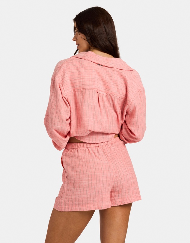 Billabong - Womens Wanderer Stripe Elastic Waist Shorts