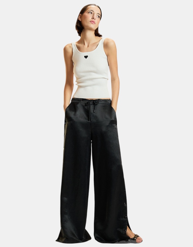 Cynthia Rowley - Wide Leg Snap Pants
