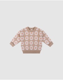 Kynd Baby - Knit Jumper in Grid Floral