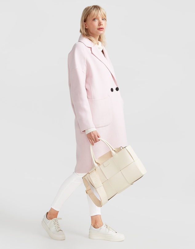 Belle & Bloom - Publisher Double-Breasted Wool Blend Coat