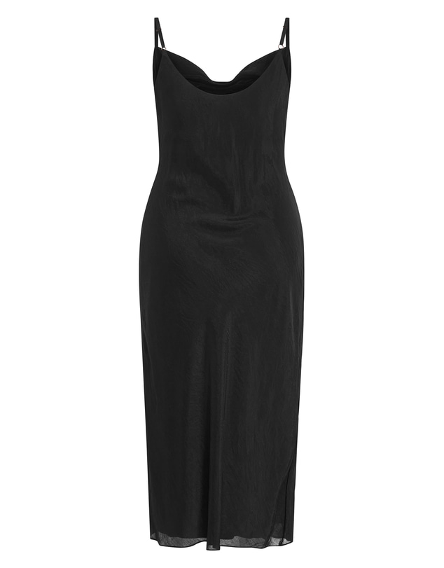 City Chic - Plus size Elsie Cowl Neck Slip Dress - black