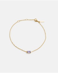 Kirstin Ash - Baguette Birthstone Bracelet December Tanzanite