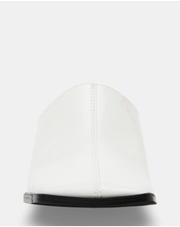 Steve Madden - Dempsey White Leather Heels