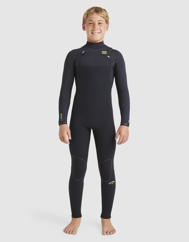 Billabong Kids - Boys 6 to 16 3/2mm Furnace Natural Chest Zip Steamer Wetsuit