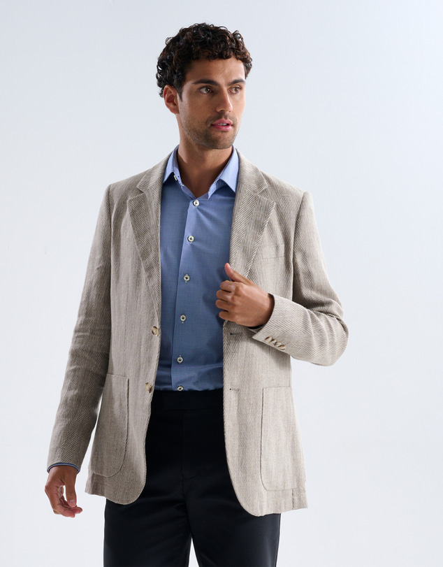 3 Wise Men - 3 Wise Men Winston Tan Linen Blazer