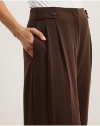Atmos&Here - Isola Waist Detail Tailored Pants