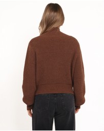 Petal & Pup - Kourtney Zip Cardigan - Brown