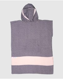 Tolu Australia - Adult Hooded Beach Towel in Black and White – Quick-Dry Swim Poncho for Swimming & Surfing