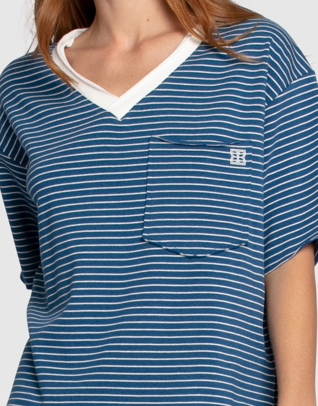 Belle & Bloom - Brave Soul Oversized Striped T-Shirt
