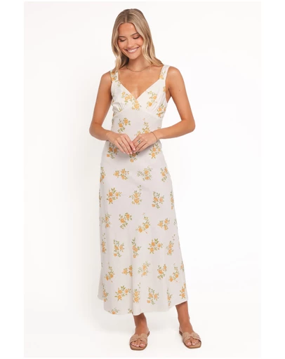 Petal & Pup - Zinnia Midi Dress - Yellow Floral