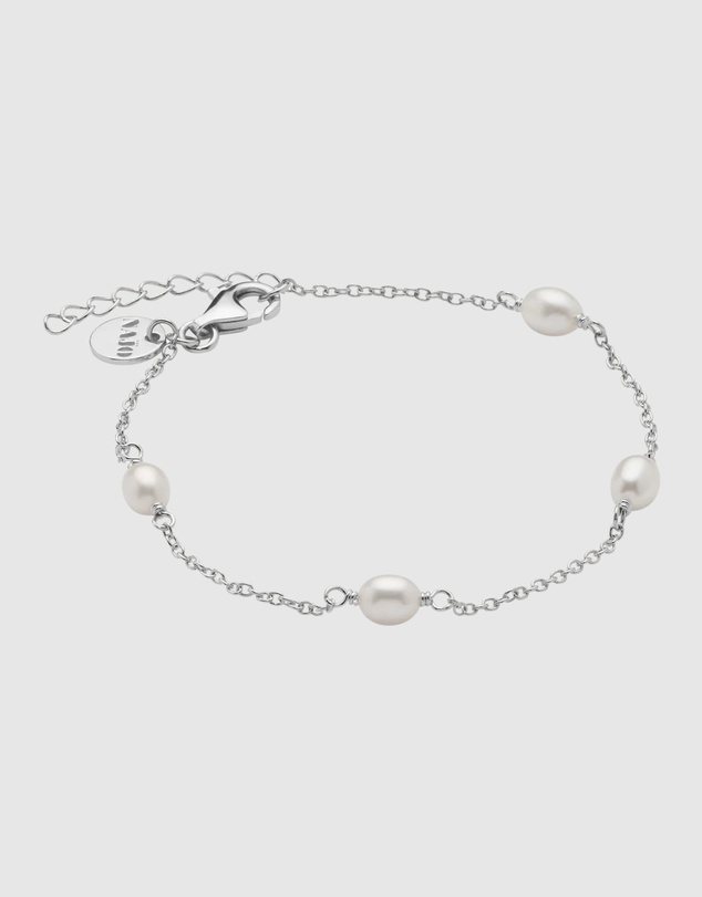 Najo - Tidal Whisper Silver Pearl Bracelet