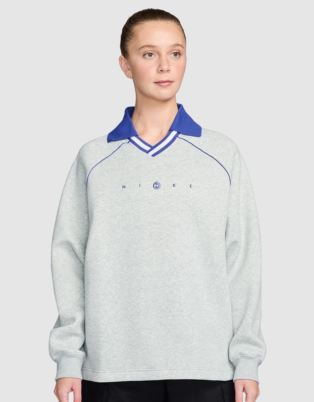 Nike - Sportswear Phoenix Fleece Oversized Graphic Polo Top