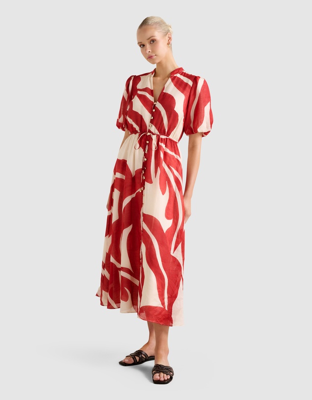 Forever New - Sophie Puff Sleeves Midi Dress