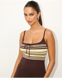 Dazie - Delphine Stripe Knit Mini Dress