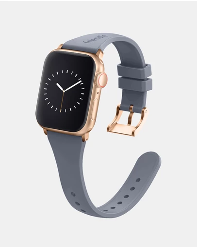 Friendie - Slim Silicone Band with Classic Gold Buckle – The Gippsland – Apple Compatible