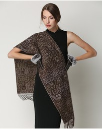 Ozwear Connection Uggs - Ugg Cashmere & Wool Scarf Chocolate and Tan