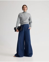 Oxford - Victoria Crop Zip Neck Knit