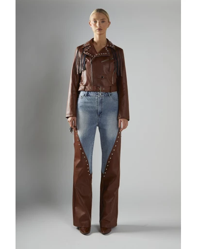 Glamorous - PU Fringe Jacket